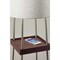Homeroots Walnut Wood & Metal Shelf Floor Lamp16 x 16 x 63.25 in. 372586 - alternate 4
